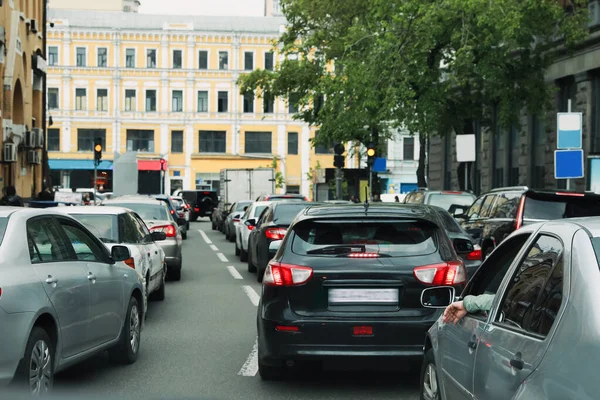 Auto Ingorgo Sulla Strada Della Città — Foto Stock