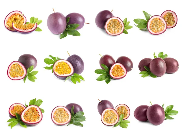 배경에 맛있는 열정적 과일을 곁들여 놓으라 — 스톡 사진