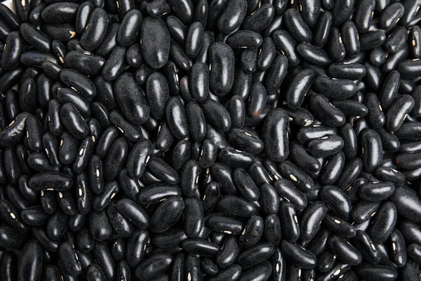 Arka Plan Olarak Siyah Fasulye Yığını Üst Manzara Sebze Tohumları — Stok fotoğraf