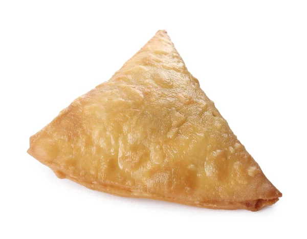 Frische Köstliche Knusprige Samosa Isoliert Auf Weiß — Stockfoto