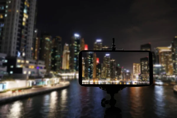 Dubai United Arab Emirates Νοεμβρίου 2018 Νυχτερινό Αστικό Τοπίο Της — Φωτογραφία Αρχείου