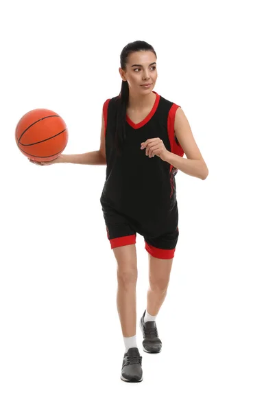 Basketball Player Ball White Background — Stock Photo, Image