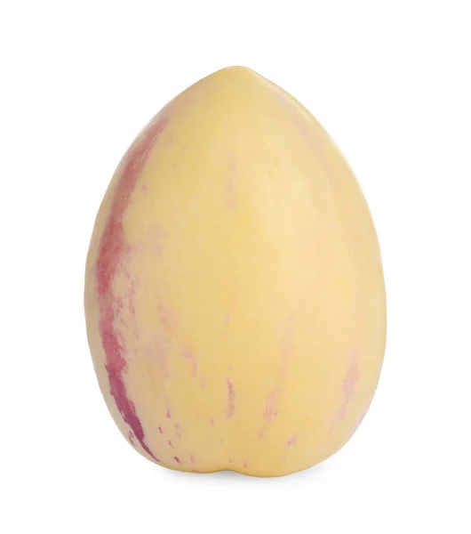 Čerstvý Zralý Pepino Meloun Izolovaný Bílém — Stock fotografie