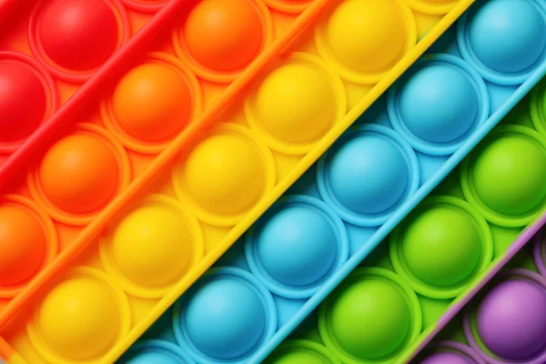 Rainbow Pop Fidget Leksak Som Bakgrund Närbild — Stockfoto