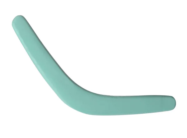 Boomerang Turquesa Isolado Branco Actividade Livre — Fotografia de Stock