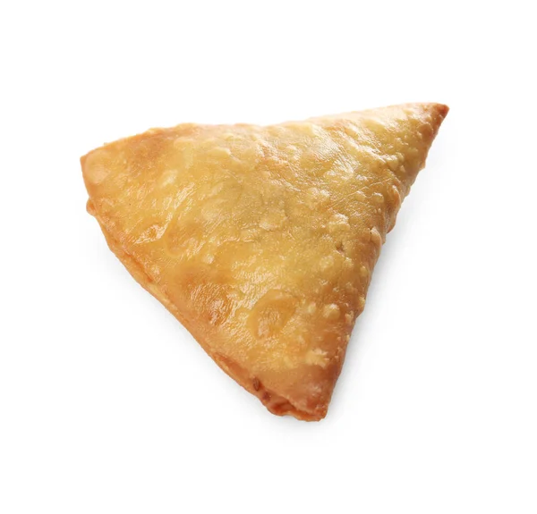 Frische Köstliche Knusprige Samosa Isoliert Auf Weiß — Stockfoto