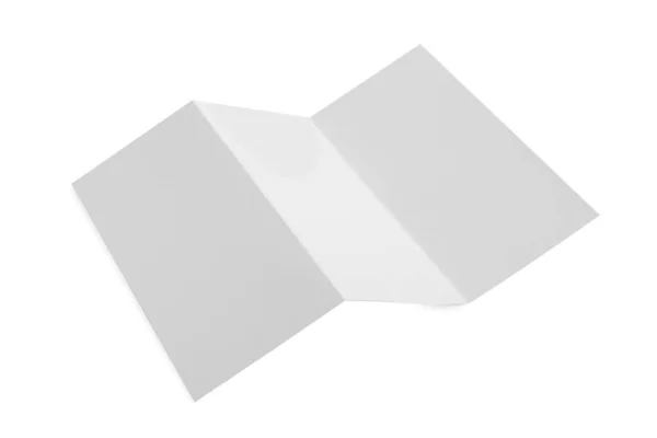 Broszura Czystego Papieru Izolowana Biało Makieta Projektowania — Zdjęcie stockowe
