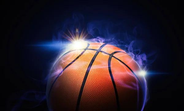 Basketbal Rook Zwarte Achtergrond Close Banner Ontwerp — Stockfoto