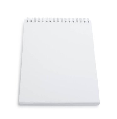 Boş kağıt broşürü beyaza izole edilmiş. Tasarım için model