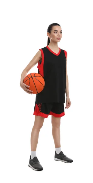 Basketball Player Ball White Background — Stock Photo, Image