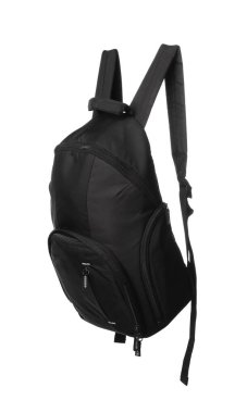 Kamera için sırt çantası beyaza izole edilmiş. Profesyonel aksesuar.