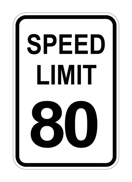 Verkeerstekens Speed Limit Witte Achtergrond Illustratie — Stockfoto