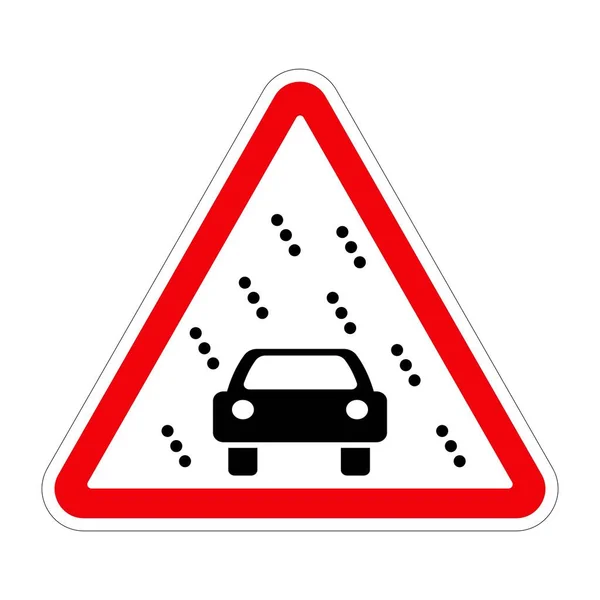 白色背景警告交通标志 — 图库照片