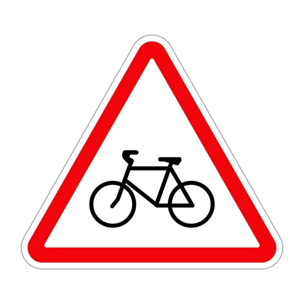 Verkeerstekens Cycle Route Ahead Witte Achtergrond Illustratie — Stockfoto