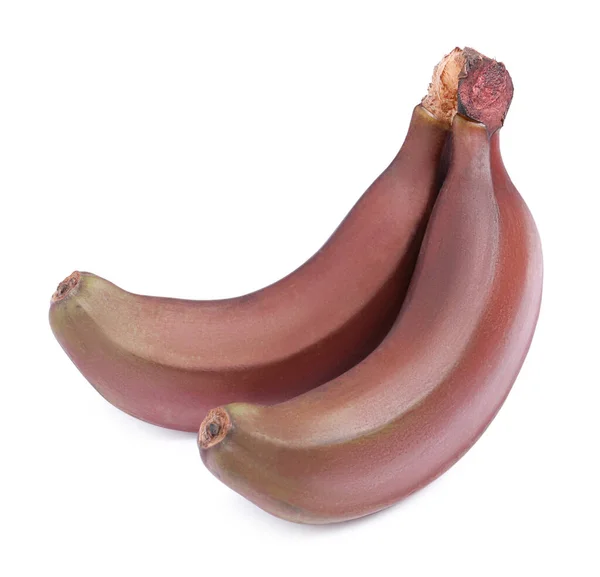 白色背景的鲜红香蕉味 — 图库照片