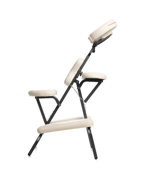 Cadeira Massagem Moderna Isolada Branco Equipamento Médico — Fotografia de Stock