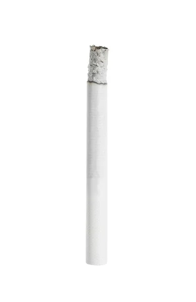 Beyaz Arkaplanda Filtre Için Yanan Sigara — Stok fotoğraf