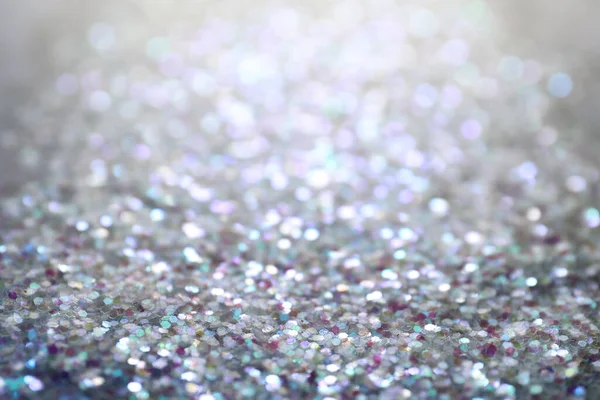 Glanzende Witte Glitter Als Achtergrond Bokeh Effect — Stockfoto