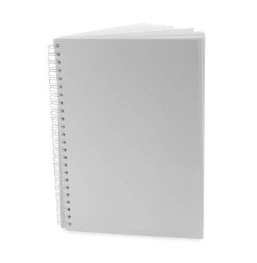 Boş kağıt broşürü beyaza izole edilmiş. Tasarım için model