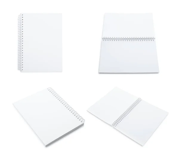 设置与空白纸小册子的白色背景 用于设计的模型 — 图库照片