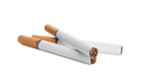 Cigarettes Orange Filters Isolated White — Stock Photo, Image