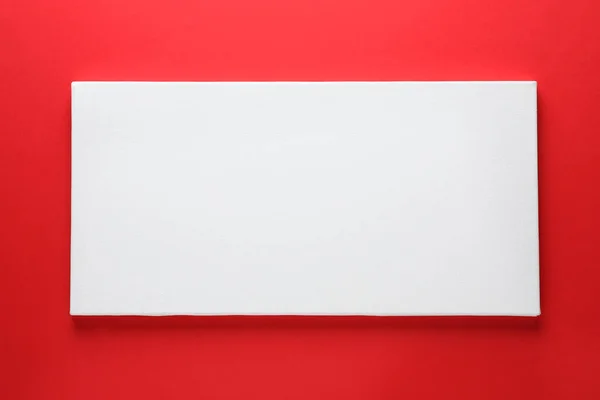 Toile Blanche Sur Fond Rouge Espace Pour Texte — Photo