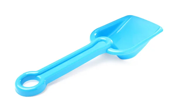 Light Blue Plastic Toy Shovel Isolated White — Stock Photo, Image