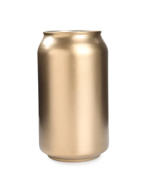 Lata Alumínio Bebida Isolada Branco — Fotografia de Stock