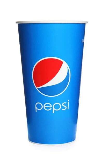 Mykolaiv Ukraine June 2021 Paper Pepsi Cup Isolated White — 스톡 사진