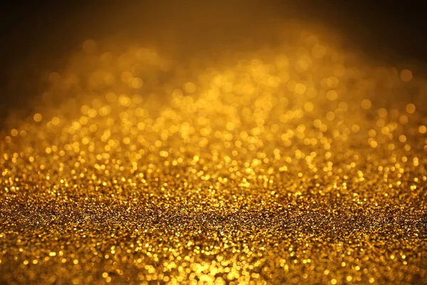 Glanzende Gouden Glitter Als Achtergrond Bokeh Effect — Stockfoto