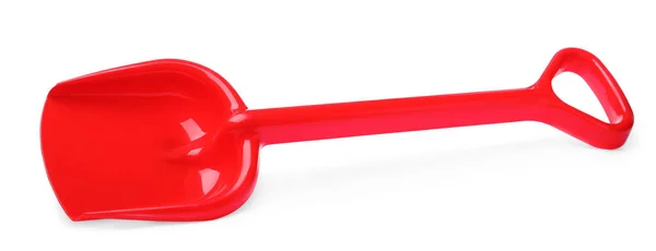 Brinquedo Plástico Vermelho Isolado Branco — Fotografia de Stock
