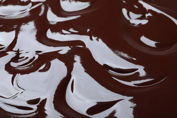 Deliziosa Crema Cioccolato Come Sfondo Vista Vicino — Foto Stock