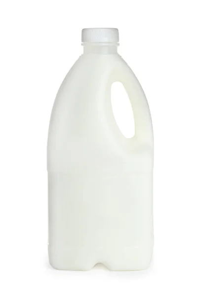 Flacon Gallon Lait Isolé Sur Blanc — Photo