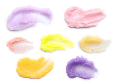 Beyaz arkaplandaki farklı vücut önlükleri ile ayarla