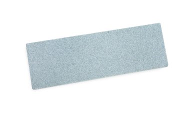 Keskinleştirme taşı beyazda izole edilmiş, üst görünüm