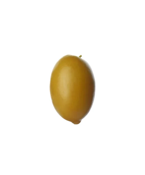 Modent Rågrønn Oliven Isolert Hvitt – stockfoto