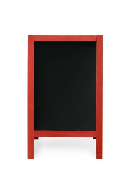 Boş reklam panosu beyaza izole edilmiş. Tasarım için boşluk