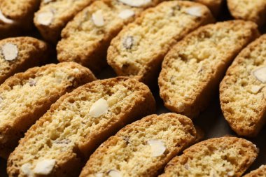 Geleneksel İtalyan badem bisküvileri (Cantucci), yakın görüş