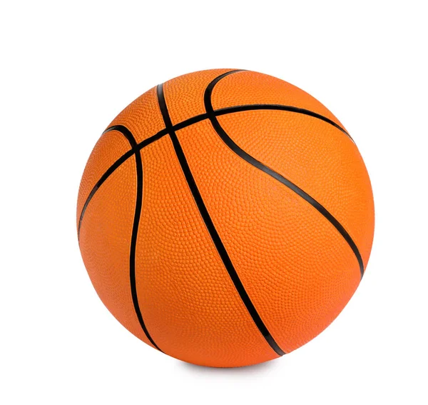 New Orange Basketball Ball Isolated White — Stock Photo, Image