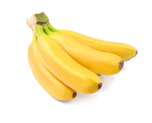 Groupe Bananes Mûres Pour Bébés Sur Fond Blanc — Photo