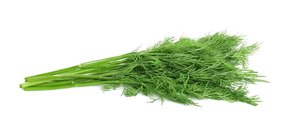 Bunch Färsk Dill Vit Bakgrund — Stockfoto