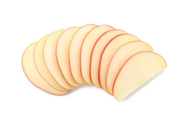Slices Apple White Background Top View — Stock Photo, Image