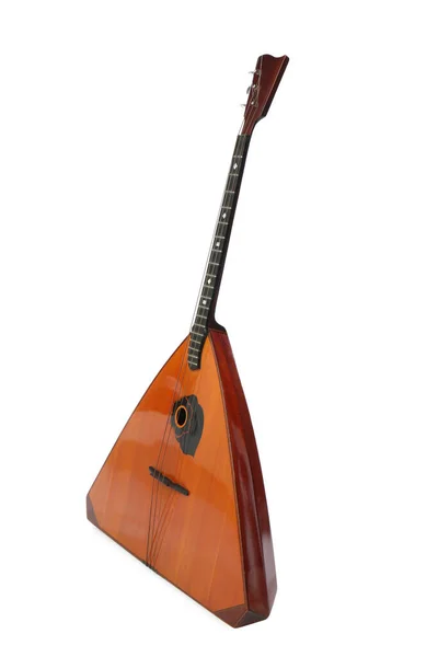Balalaika Aislado Blanco Instrumento Musical Cuerda Folclórica — Foto de Stock