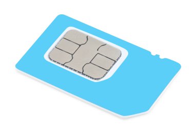 Modern renk SIM kart beyaz üzerine izole