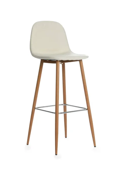 Stylish Bar Stool Isolated White Interior Element — Stock Photo, Image