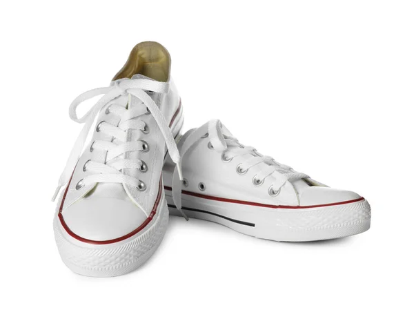 Beyazda Izole Edilmiş Bir Çift Şık Spor Ayakkabı — Stok fotoğraf