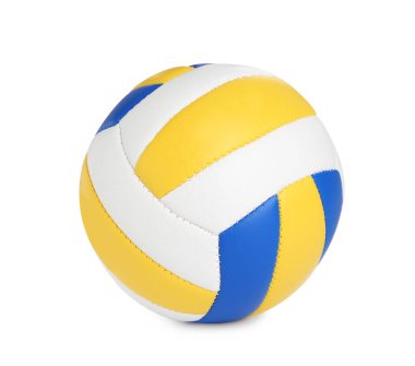 Beyazda izole edilmiş yeni deri voleybol topu