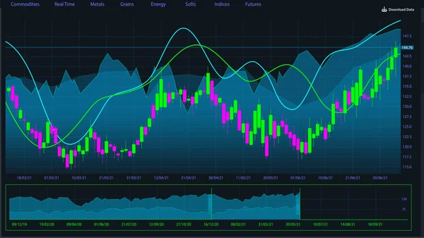 Aplicação Bolsa Valores Online Com Informações Atuais Ilustração — Fotografia de Stock