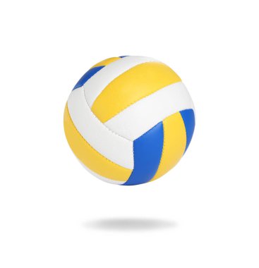 Beyazda izole edilmiş yeni deri voleybol topu