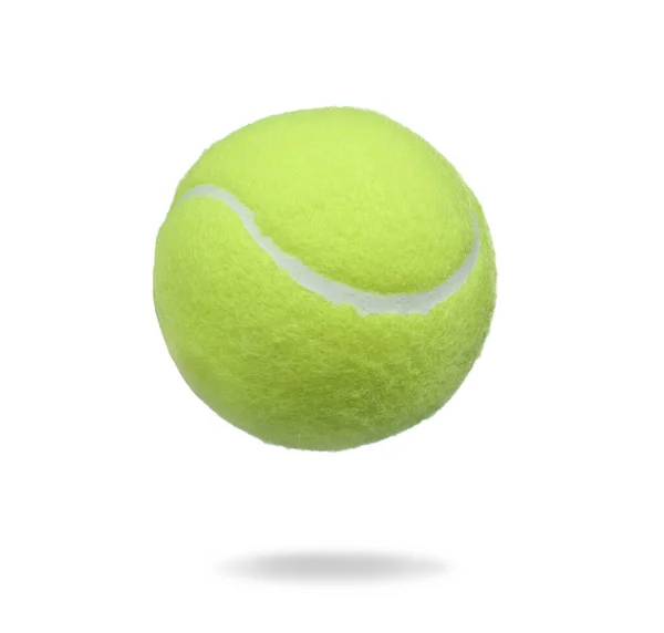 Tenisz Labda Elszigetelt Fehér Sportfelszerelés — Stock Fotó